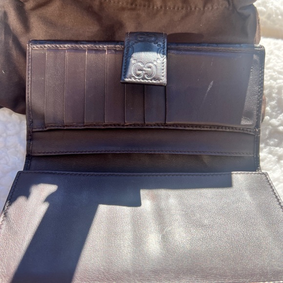 i
Gucci Dark Brown Guccissima Leather Flap Continental Wallet - Picture 8 of 10
